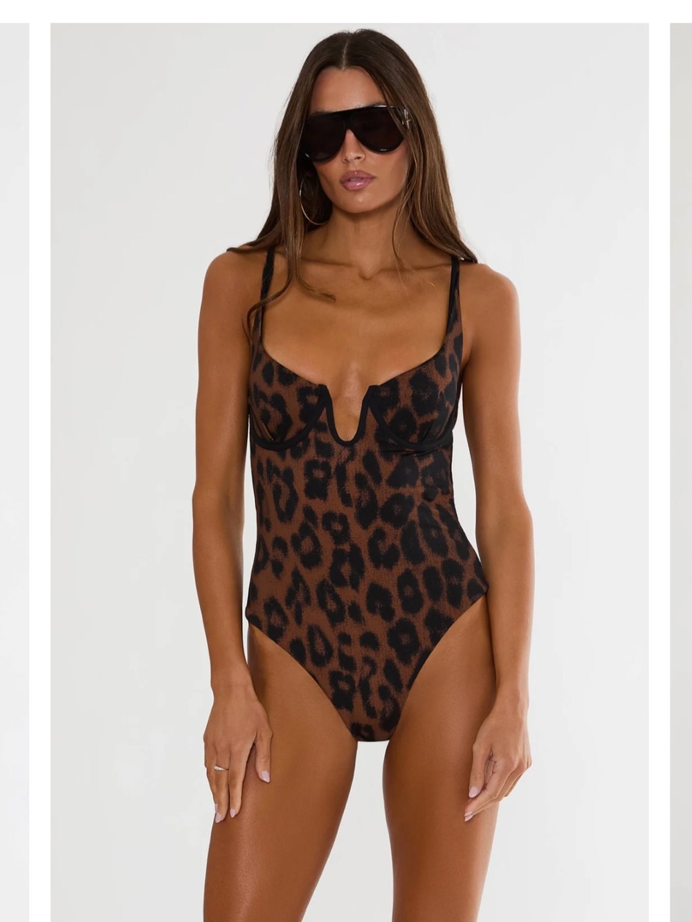 Beach Riot Zona One Piece Caramel Leopard